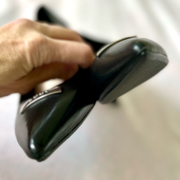 DKNY Black Size 8 Leather Pumps Pointed Toe Formal 3” Heel Height NEW - Picture 5 of 14